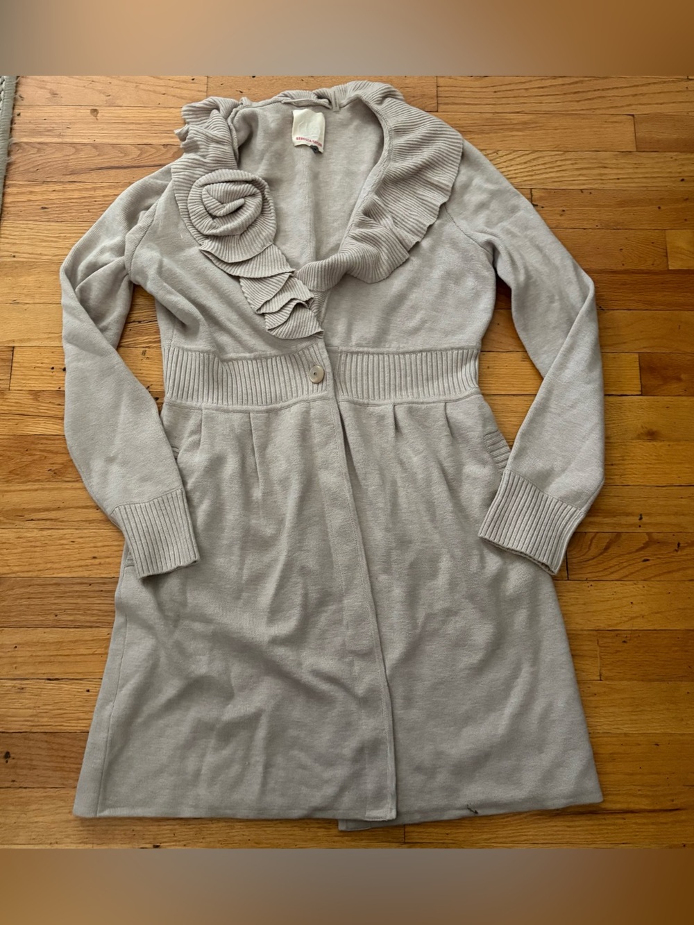 Rebecca Taylor Beige One Button Jacket Size Large